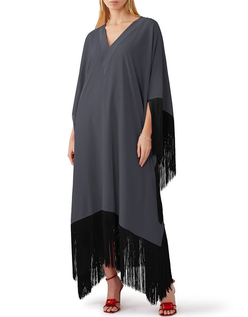 Grey Heavy Designer Heavy Maxi Dress multi color kaftan
