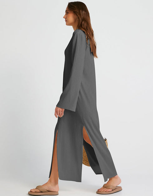 Grey Heavy Designer Heavy Fency Maxi Dress designer kaftan