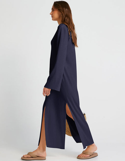 Navy Blue Heavy Designer Heavy Fency Maxi Dress designer kaftan