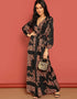 Red Latest Printed Maxi Dress maxi kaftan