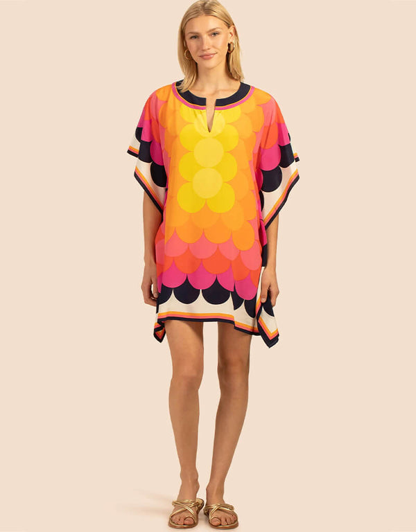 Multi Silk Crepe Kaftan