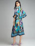 hippie blue diamond crepe trendy designer party wear maxi dress digital printed work details for dress jsdc-5916 Side View