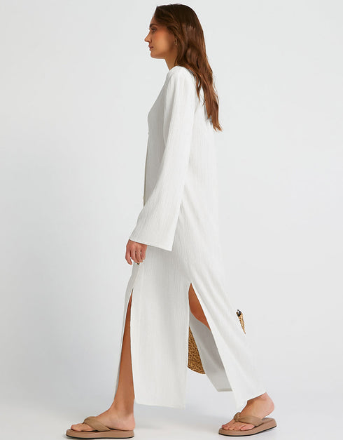 White Heavy Designer Heavy Fency Maxi Dress designer kaftan