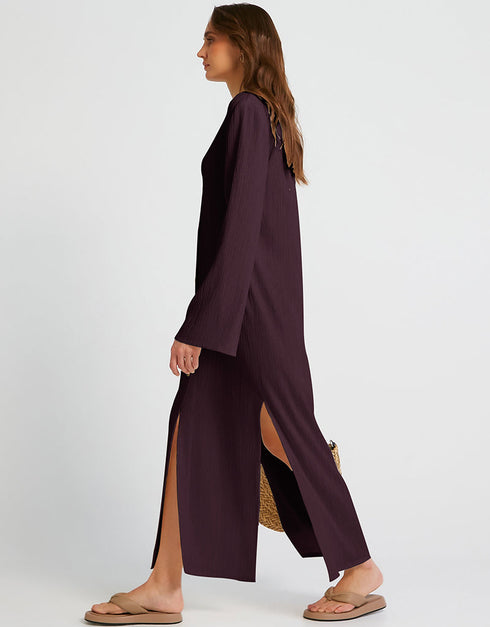 Wine Heavy Designer Heavy Fency Maxi Dress designer kaftan