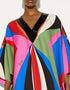 Multi Heavy Designer Digital Printed Maxi Dress Closure View