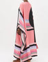 Pink Silk Crepe Kaftan Closure View