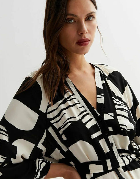 Black Heavy Designer Digital Printed Maxi Dress Back View