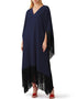 Navy Blue Heavy Designer Heavy Maxi Dress Closure View
