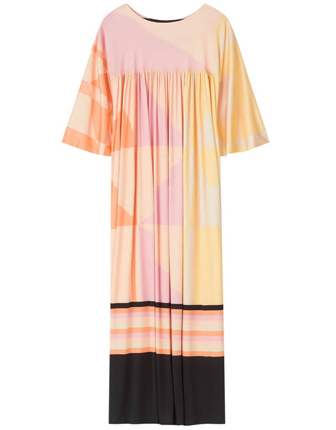 Peach Poly Rayon Cotton Kaftan Buy silk kaftan online