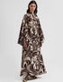 Woody Brown Heavy Designer Heavy Fency Maxi Dress maxi kaftan