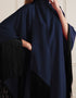 Navy Blue Heavy Designer Heavy Maxi Dress Back View