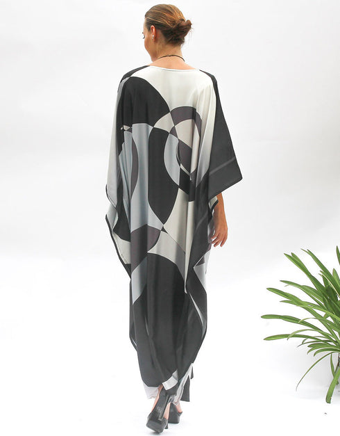 Dark Grey Free From Chest With Length 56 Inch multi color kaftan