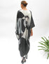 Dark Grey Free From Chest With Length 56 Inch multi color kaftan