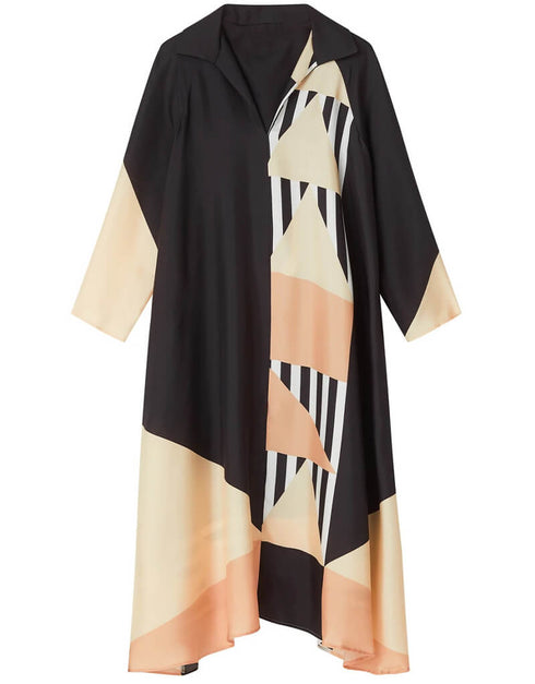 Black French Crepe Kaftan Buy Luxury Silk Kaftan