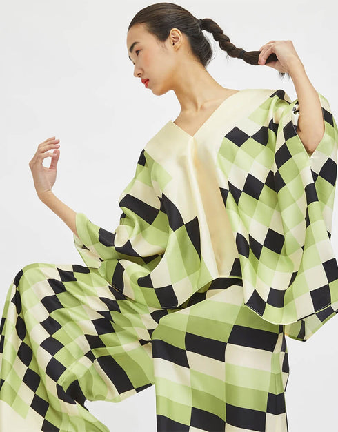 Multi Fancy Soft Silk Crepe Kaftan Co-Ord Set Buy designer kaftan