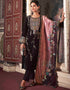 Heavy Designer Wedding Wear Velvet Salwar Suit Coffee Bean Velvet Pant Straight Front View