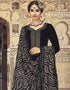 Black Pant style Suit Velvet Salwar Kameez in Embroidery, Hand Work & Lace Work Closure View