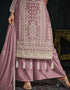 Turkish Rose Faux Georgette Palazzo Straight Salwar Kameez