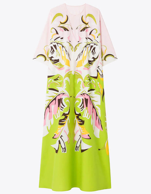 Beige & Green Premium Crepe Kaftan maxi kaftan