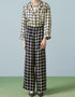 Designer Readymade Co-Ord Sets 3 Pockets With Lace Finished Borders Pastel Grey Premium Volvo Silk Pant Suit Side View