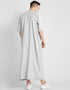 White Thobes Cotton Blend Plain Solid Work Closure View
