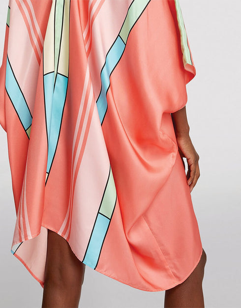 Multi Soft Satin Silk Kaftan Salwar Kameez