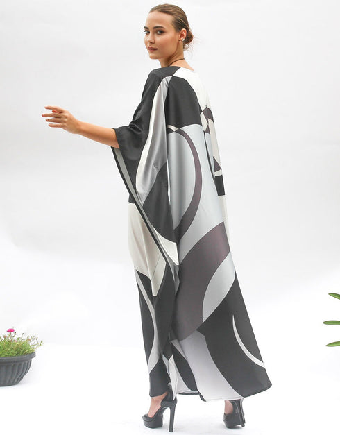 Dark Grey Free From Chest With Length 56 Inch Buy multi color kaftan