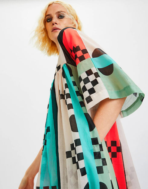 Multi Poly Rayon Cotton Kaftan womens kaftan