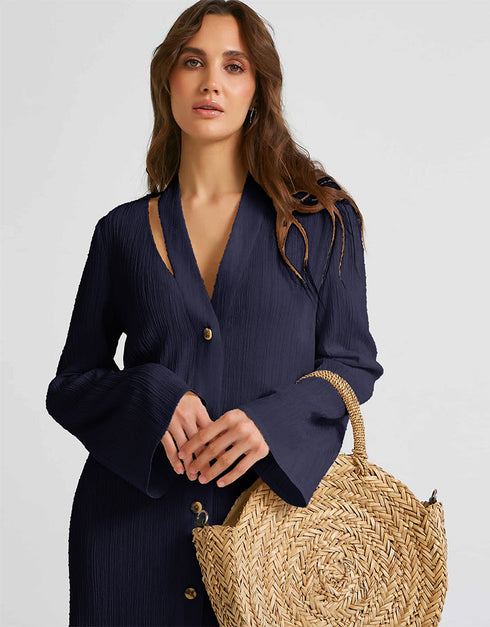 Navy Blue Heavy Designer Heavy Fency Maxi Dress Buy designer kaftan