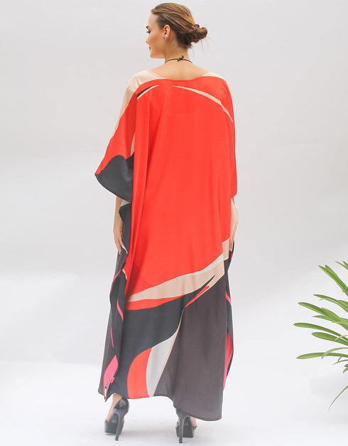 Red Free From Chest With Length 56 Inch Buy designer kaftan Online