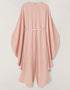 oyster pink korean bsy trendy designer party wear jumpsuit + belt digital printed work details for dress jsdc-7028 Side View