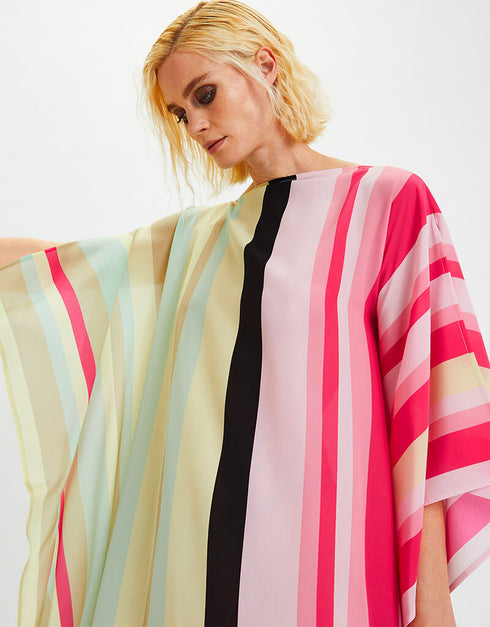 Multi Silk Crepe Kaftan