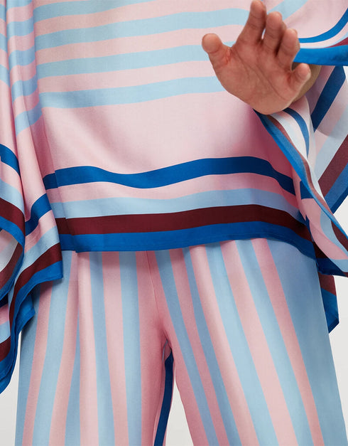 Blue Fancy Soft Satin Silk Kaftan Co-Ord Set pretty Kaftan online