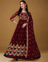 Maroon Oak Foux Georgette Pant Anarkali
