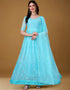 Blue Lagoon Foux Georgette Pant Anarkali