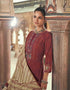Heavy Designer Wedding Wear Viscose Pashmina Salwar Suit Light Maroon Viscose Pashmina Pant Straight Close-up View