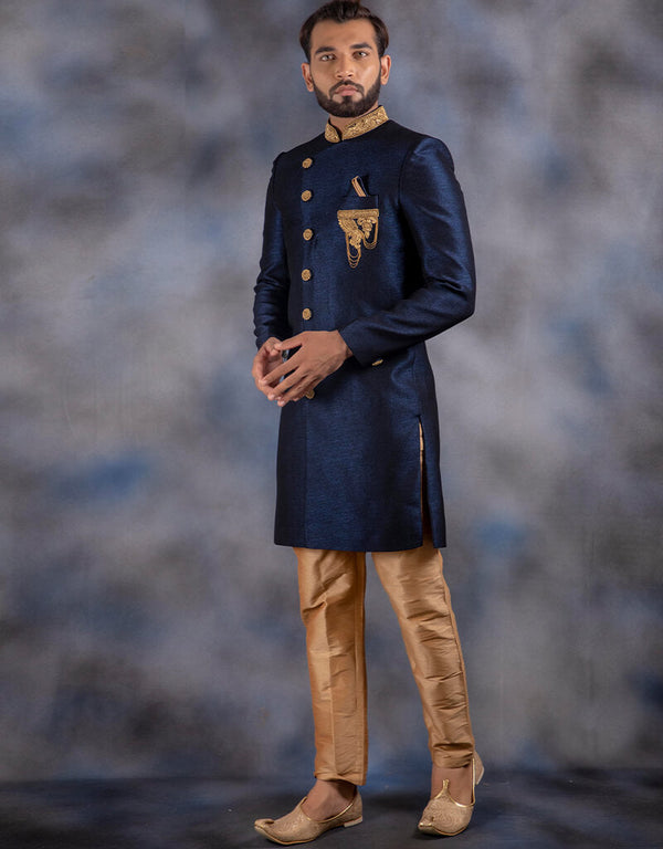 Navy Blue Kurta Imported Chudidar