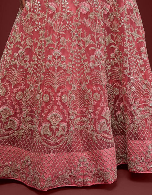 Fantasy Rose Soft Net Lehenga Choli Back View