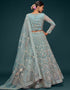 Ocean Aqua Soft Net Lehenga Choli Salwar Kameez