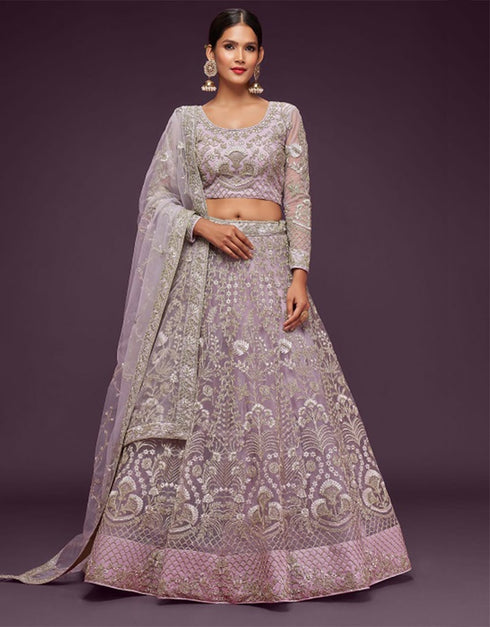 Dusky Orchid Soft Net Lehenga Choli