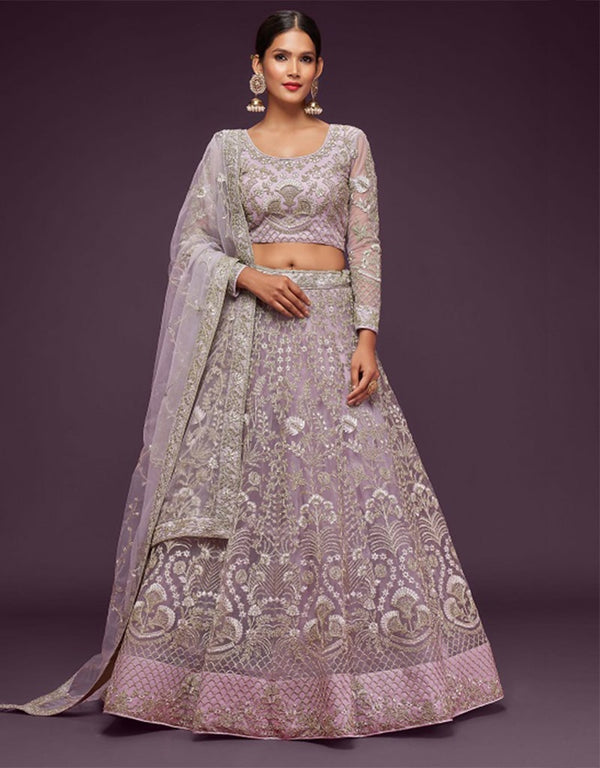 Dusky Orchid Soft Net Lehenga Choli
