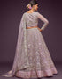 Dusky Orchid Soft Net Lehenga Choli Back View