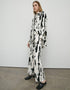 White And Black Heavy Designer Digital Printed Oversize Shirt And Pant Closure View