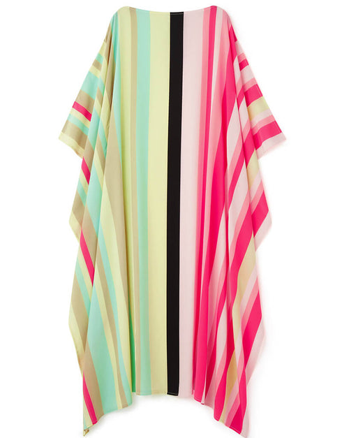 Multi Silk Crepe Kaftan