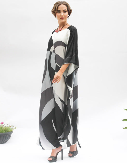 Dark Grey Free From Chest With Length 56 Inch multi color kaftan Online