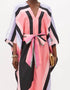 Pink Silk Crepe Kaftan Back View