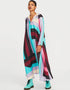 Sky Blue French Crepe Kaftan Closure View