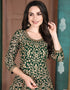 Bottle Green Faux Georgette Anarkali Anarkali Closure View