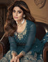 Rama Sharara style Suit Faux Georgette Salwar Kameez in Heavy Sequins Embroidery & Lace Work Closure View