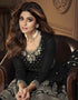 Black Sharara style Suit Faux Georgette Salwar Kameez in Heavy Sequins Embroidery & Lace Work Closure View